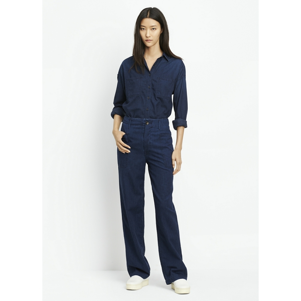 new VINCE High Waist Denim Patch Pocket Jeans